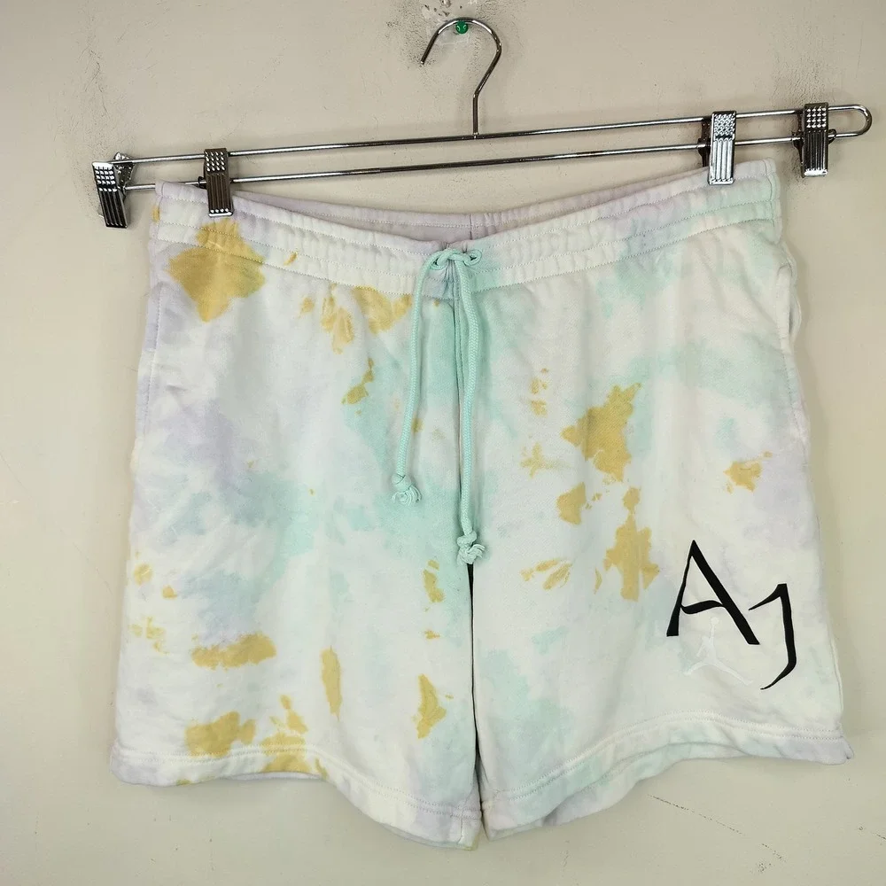 Jordan Tie Dye Shorts Mens Large Cotton Multicolor Athletic Sportswear